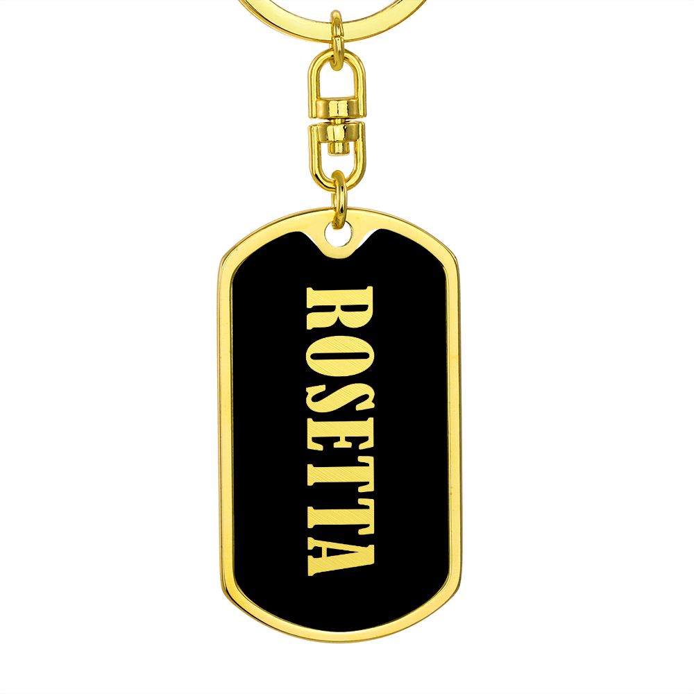 Rosetta v02 - Luxury Dog Tag Keychain