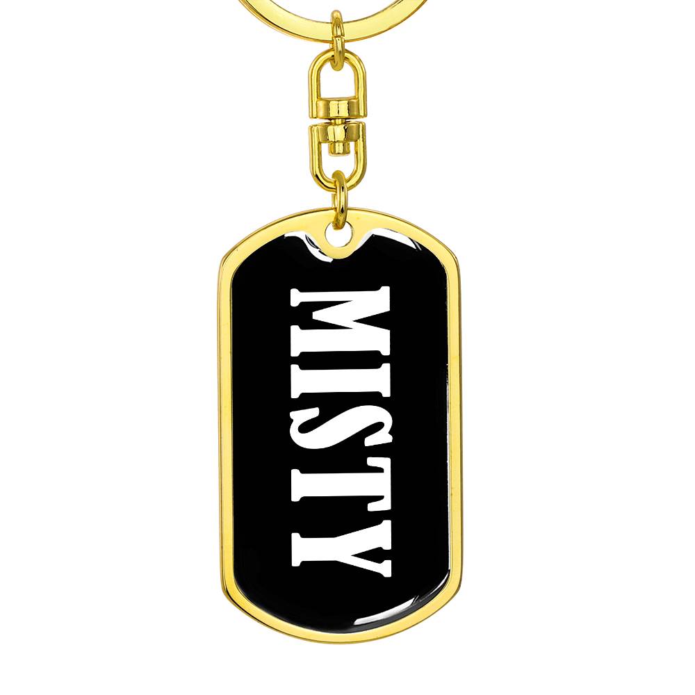 Misty v01w - Luxury Dog Tag Keychain