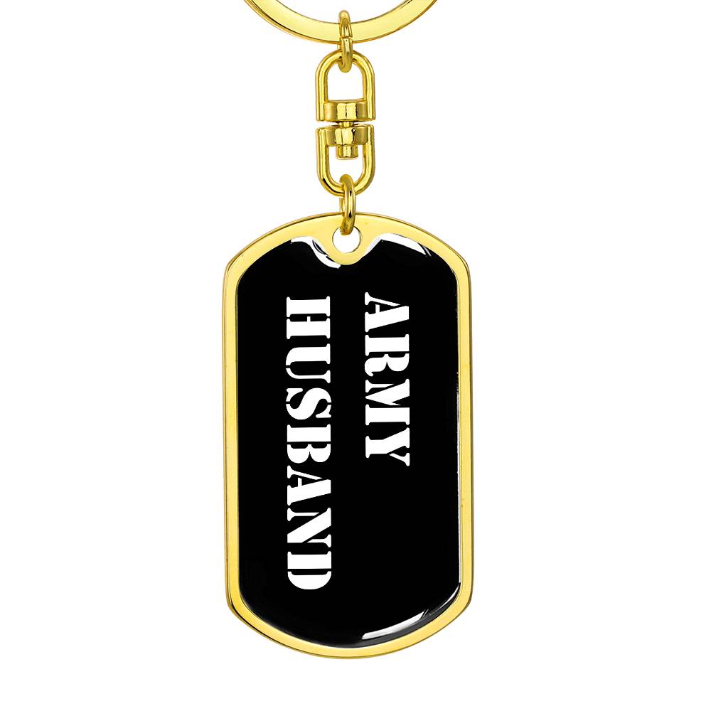 Army Husband v3 - Luxury Dog Tag Keychain