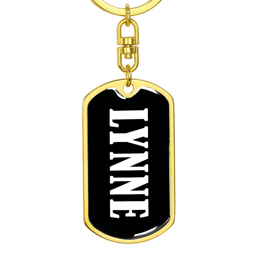 Lynne v01w - Luxury Dog Tag Keychain