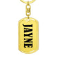 Jayne v01 - Luxury Dog Tag Keychain