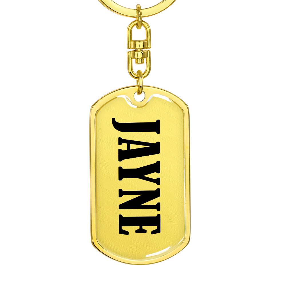 Jayne v01 - Luxury Dog Tag Keychain
