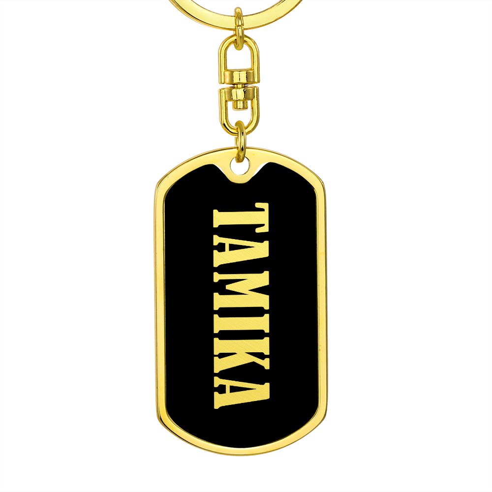 Tamika v02 - Luxury Dog Tag Keychain