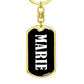 Marie v01w - Luxury Dog Tag Keychain