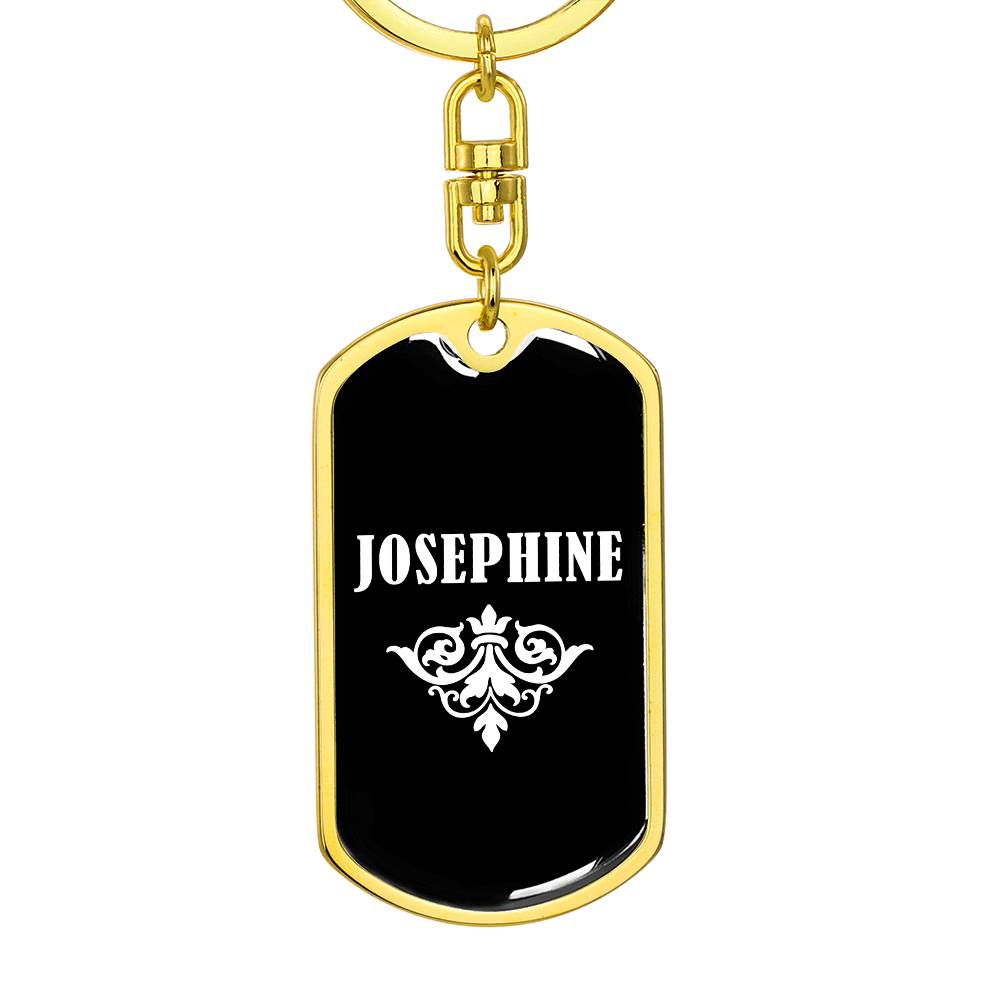 Josephine v03a - Luxury Dog Tag Keychain