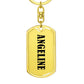 Angeline v01 - Luxury Dog Tag Keychain