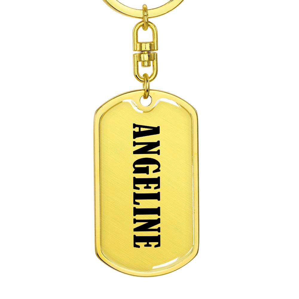 Angeline v01 - Luxury Dog Tag Keychain