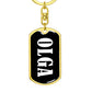 Olga v01w - Luxury Dog Tag Keychain