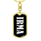 Irma v01w - Luxury Dog Tag Keychain