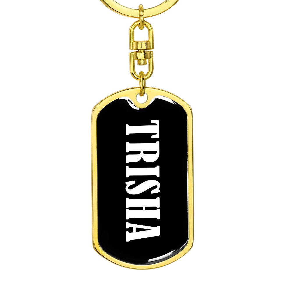 Trisha v03 - Luxury Dog Tag Keychain