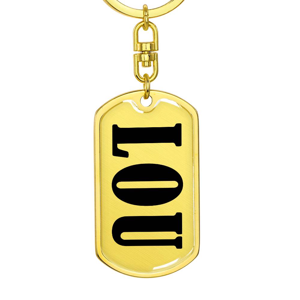 Lou v01 - Luxury Dog Tag Keychain