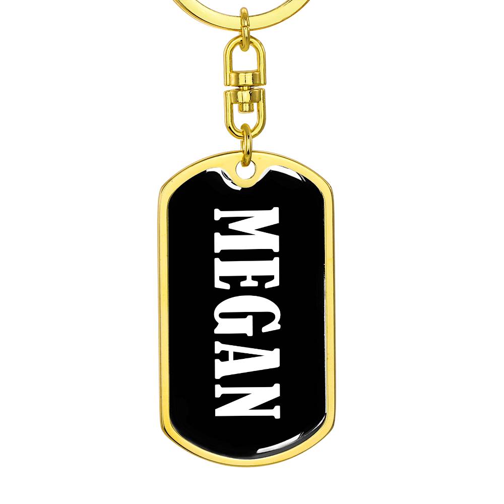 Megan v01w - Luxury Dog Tag Keychain