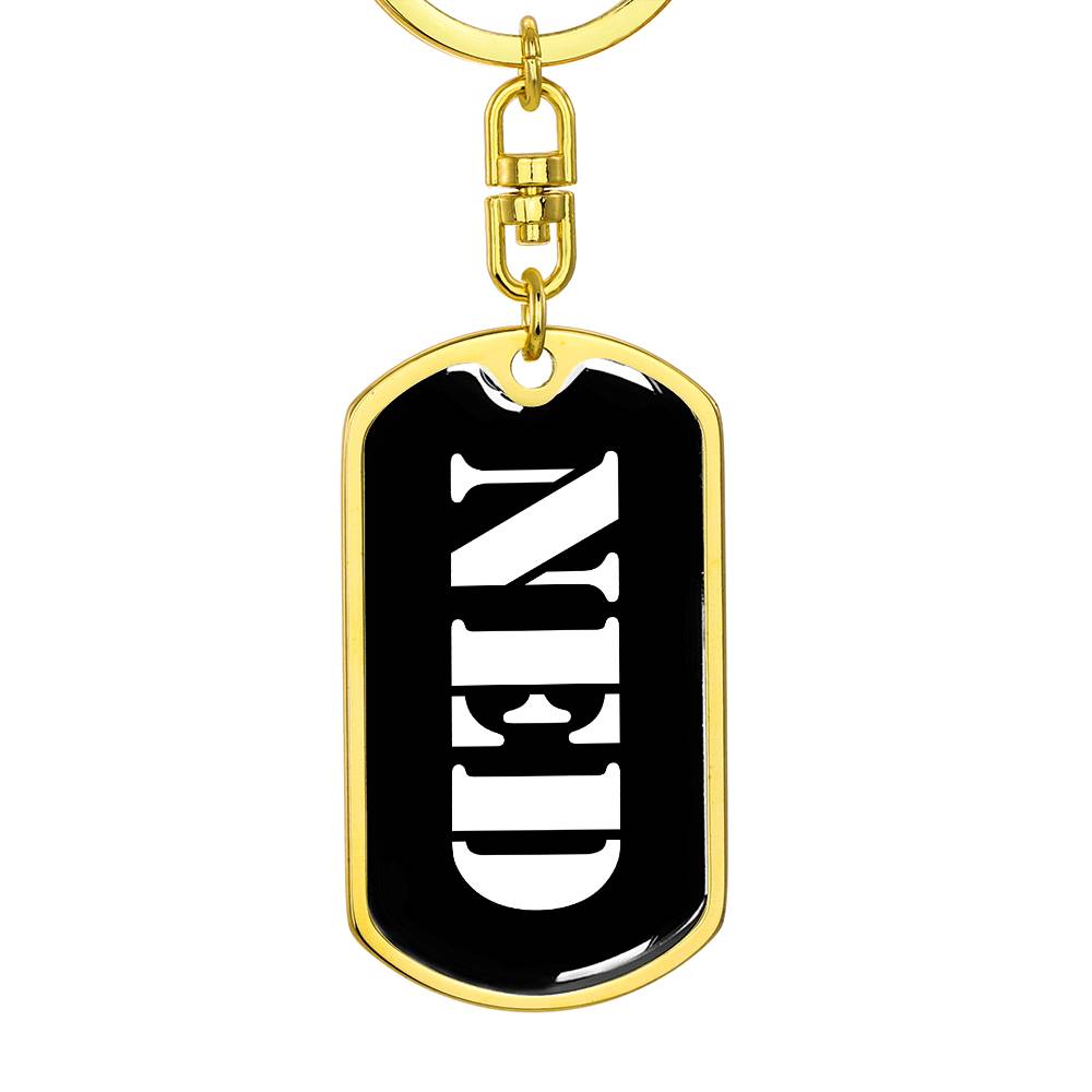 Ned v2 - Luxury Dog Tag Keychain