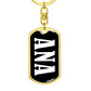 Ana v01w - Luxury Dog Tag Keychain