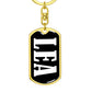 Lea v03 - Luxury Dog Tag Keychain