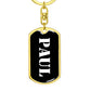 Paul v2 - Luxury Dog Tag Keychain