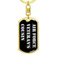 Air Force Veteran's Cousin v3 - Luxury Dog Tag Keychain