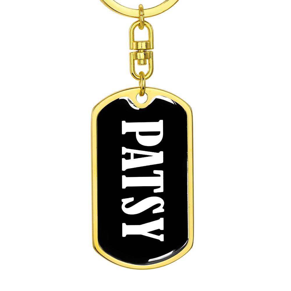 Patsy v01w - Luxury Dog Tag Keychain