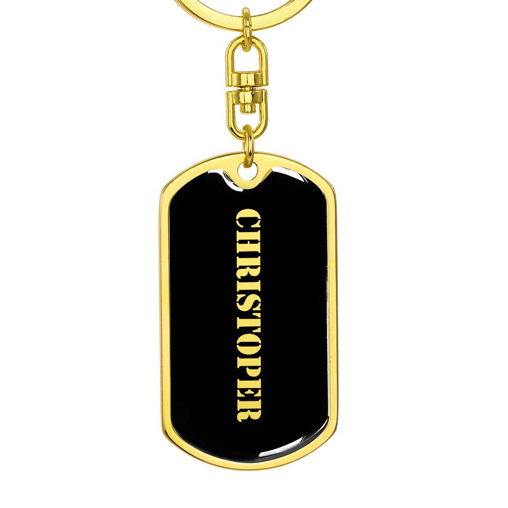 Christoper v2 - Luxury Dog Tag Keychain