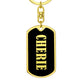 Cherie v02 - Luxury Dog Tag Keychain