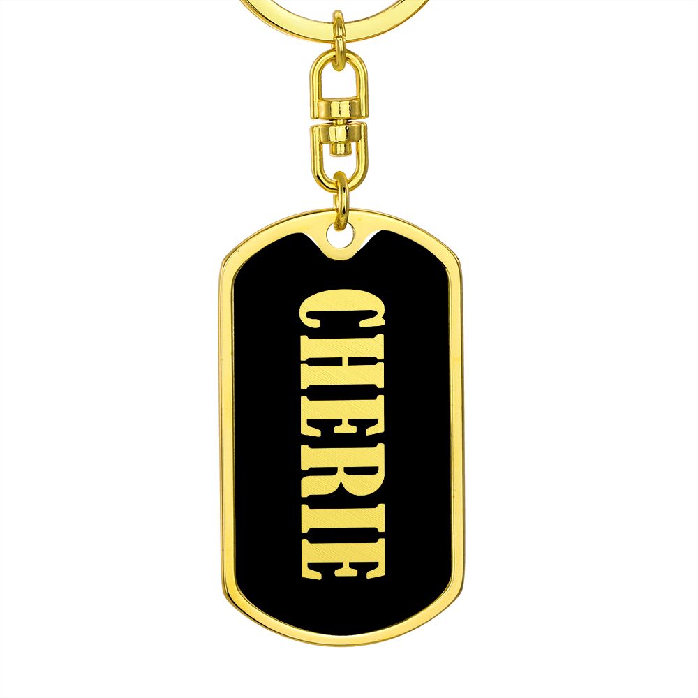 Cherie v02 - Luxury Dog Tag Keychain