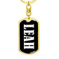 Leah v01w - Luxury Dog Tag Keychain