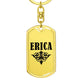 Erica v01a - Luxury Dog Tag Keychain