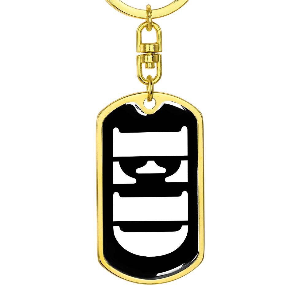 Ed v2 - Luxury Dog Tag Keychain