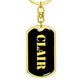 Clair v2 - Luxury Dog Tag Keychain