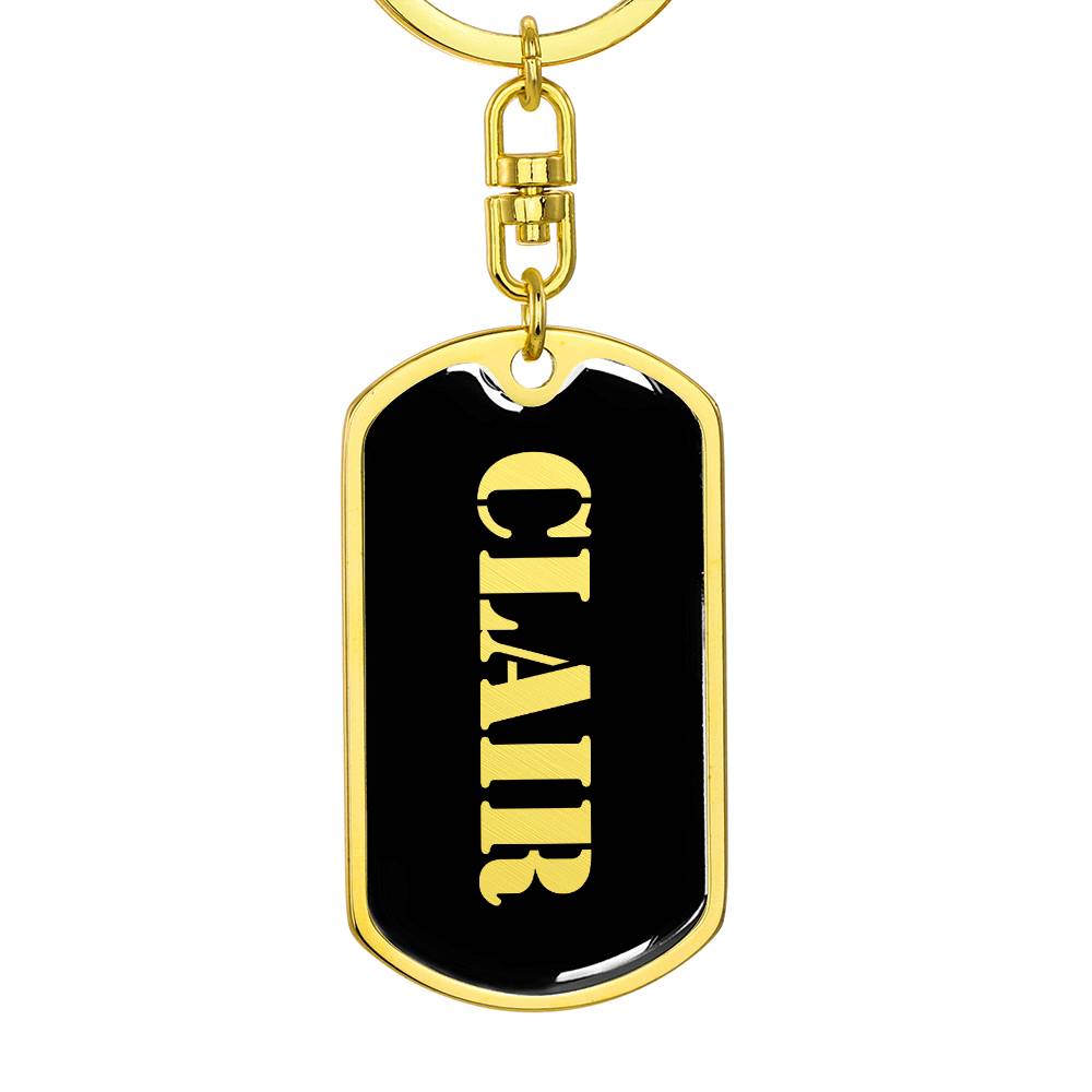 Clair v2 - Luxury Dog Tag Keychain