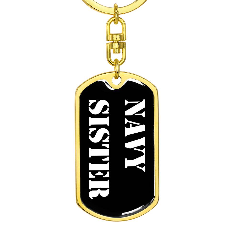 Navy Sister v3 - Luxury Dog Tag Keychain