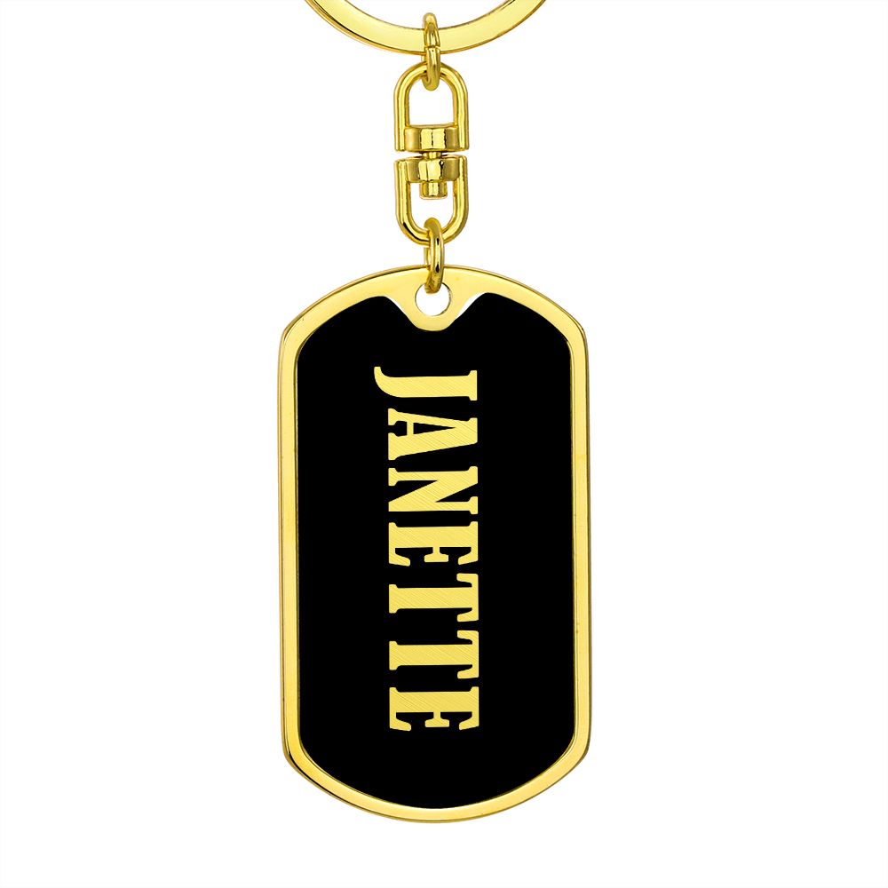 Janette v02 - Luxury Dog Tag Keychain