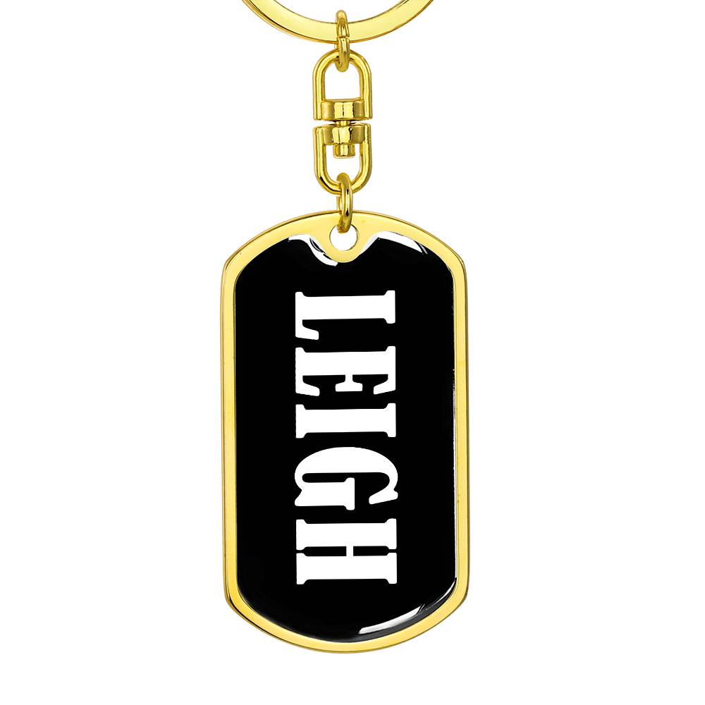 Leigh v03 - Luxury Dog Tag Keychain