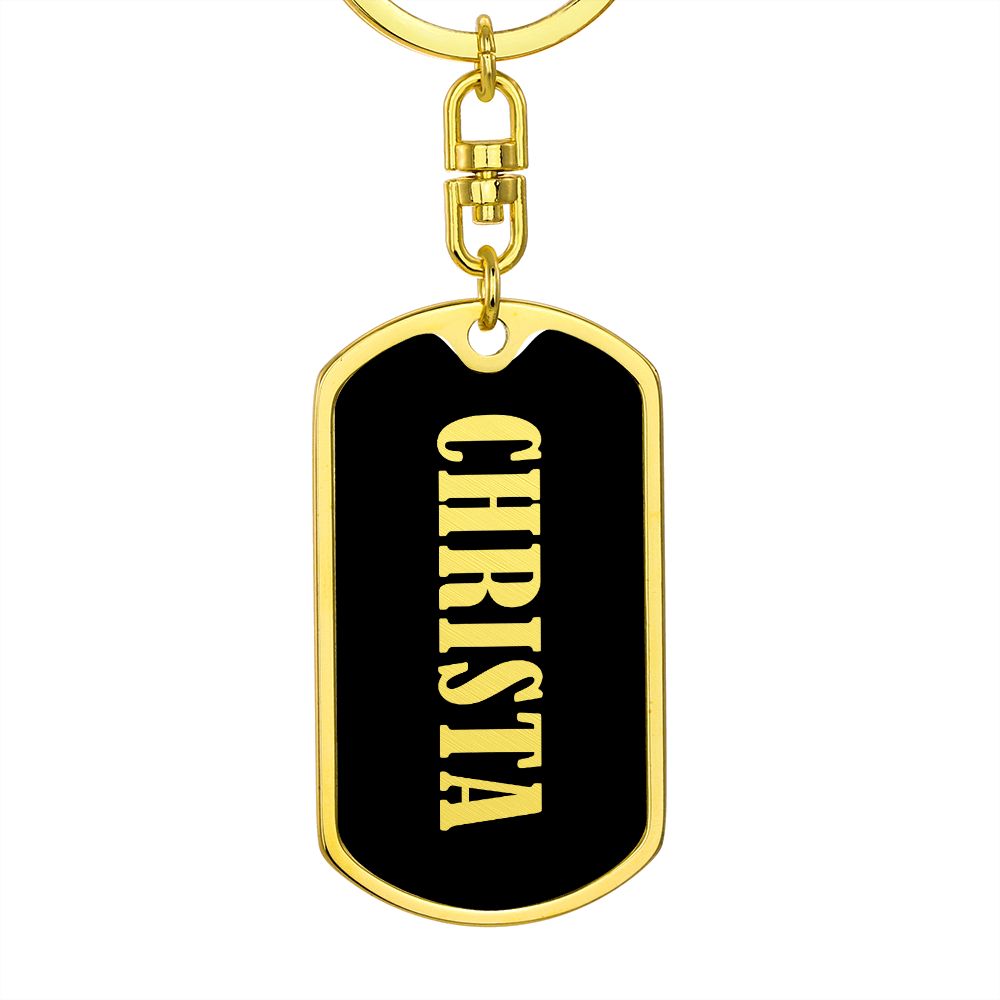 Christa v02 - Luxury Dog Tag Keychain