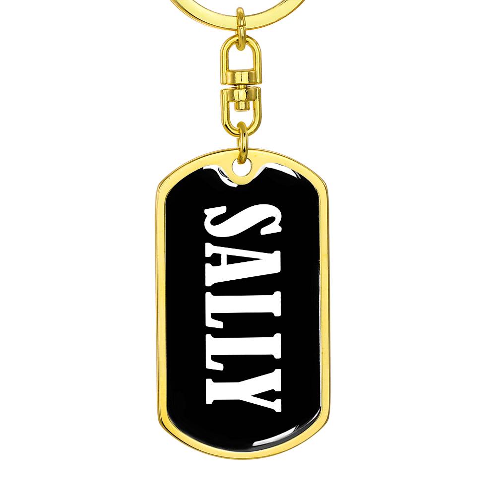 Sally v01w - Luxury Dog Tag Keychain