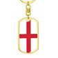 English Flag - Luxury Dog Tag Keychain