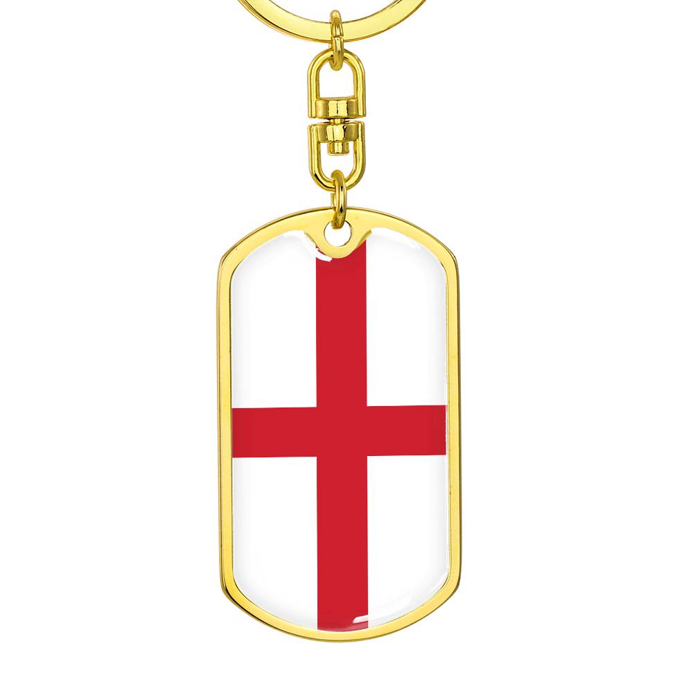 English Flag - Luxury Dog Tag Keychain