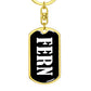 Fern v03 - Luxury Dog Tag Keychain