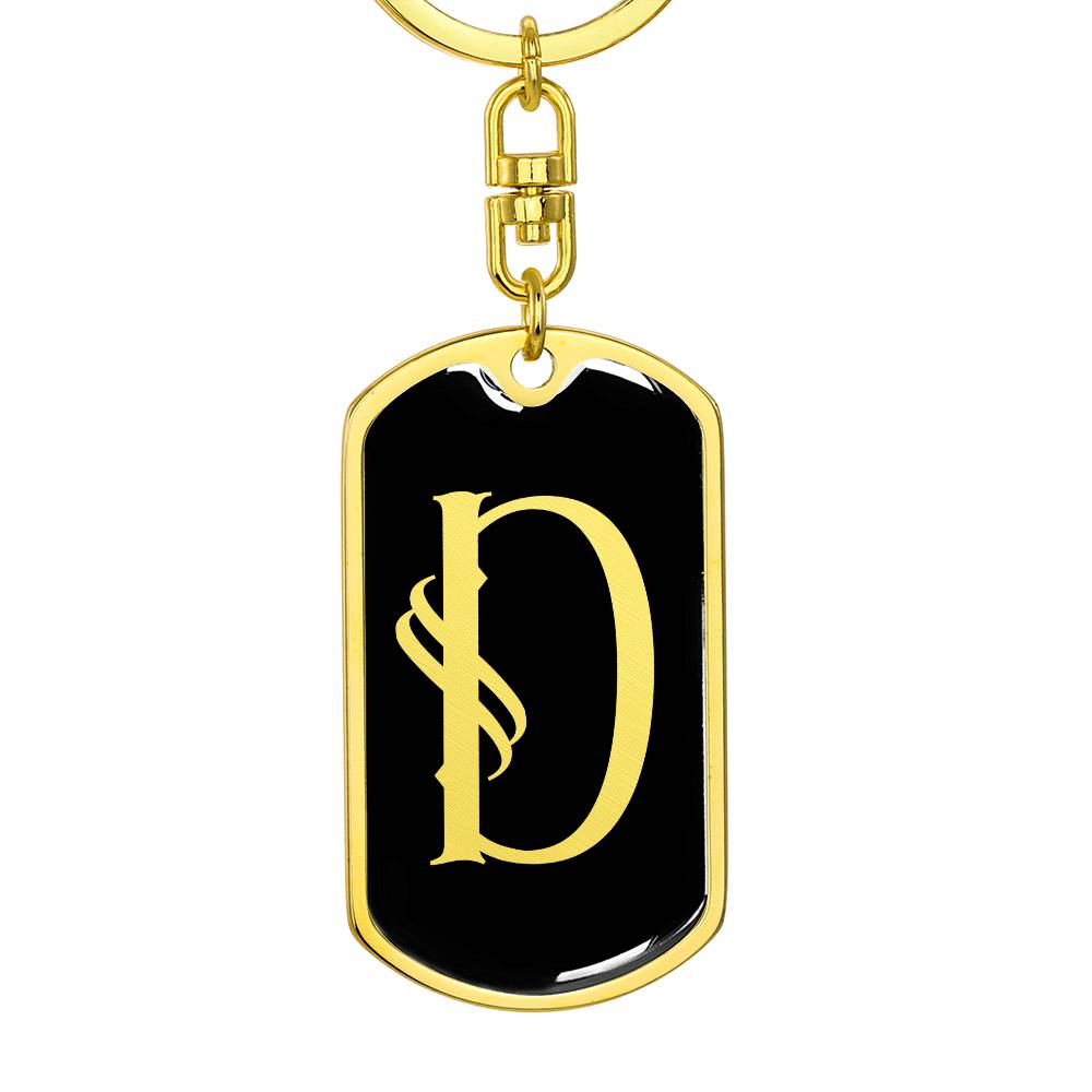 Initial D v001-12 - Luxury Dog Tag Keychain