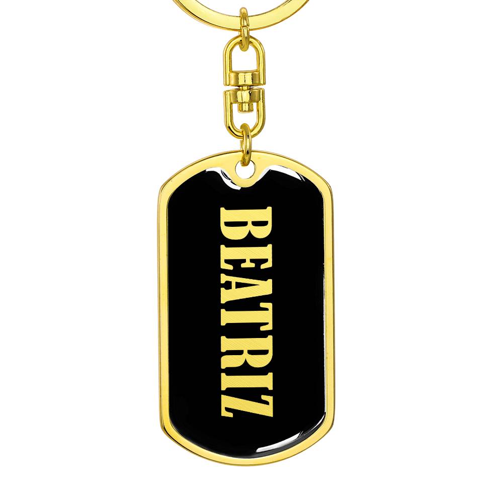 Beatriz v02 - Luxury Dog Tag Keychain