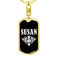 Susan v03a - Luxury Dog Tag Keychain