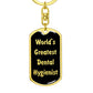 World's Greatest Dental Hygienist v2 - Luxury Dog Tag Keychain