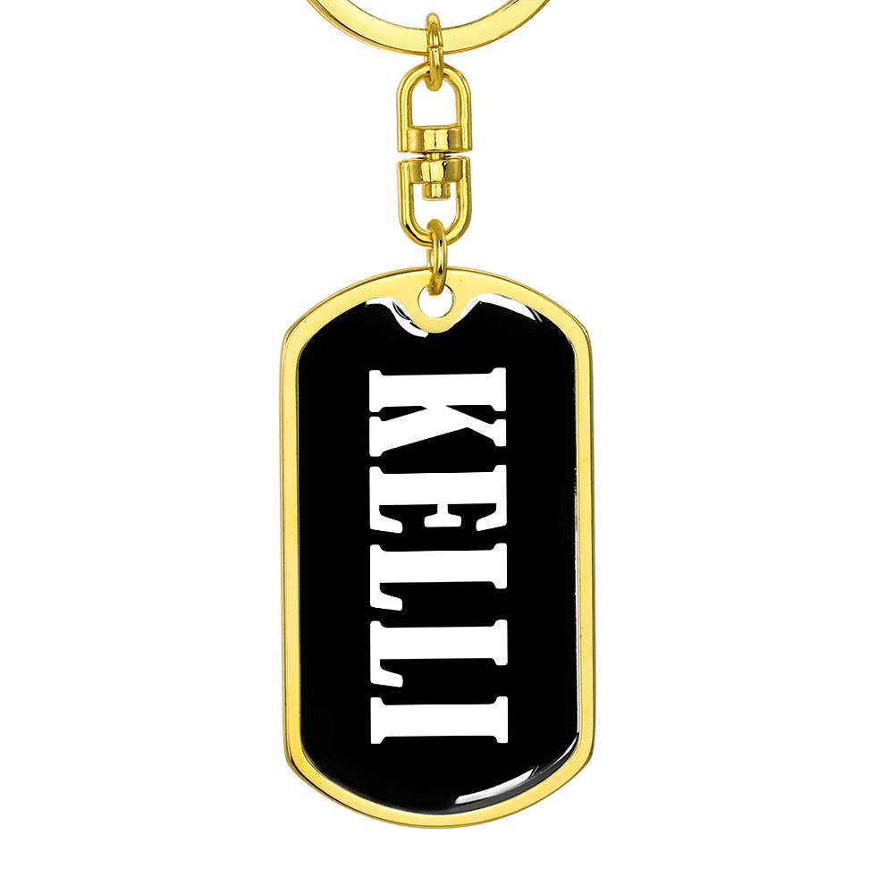 Kelli v01w - Luxury Dog Tag Keychain
