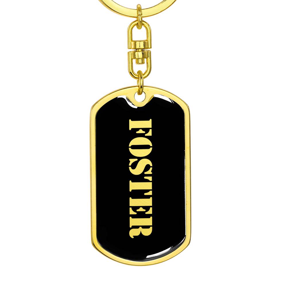 Foster v2 - Luxury Dog Tag Keychain