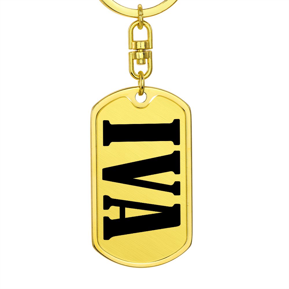 Iva v01 - Luxury Dog Tag Keychain