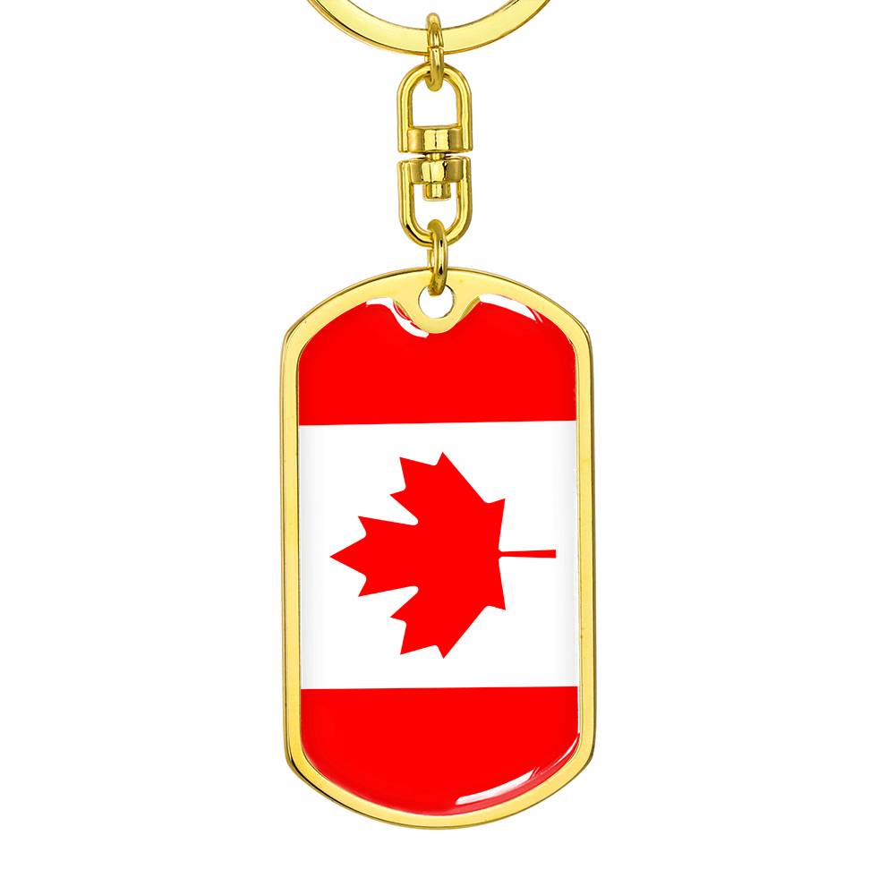 Canadian Flag - Luxury Dog Tag Keychain