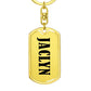 Jaclyn v01 - Luxury Dog Tag Keychain
