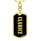 Clarice v02 - Luxury Dog Tag Keychain