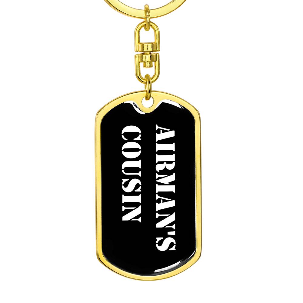 Airman's Cousin v3 - Luxury Dog Tag Keychain