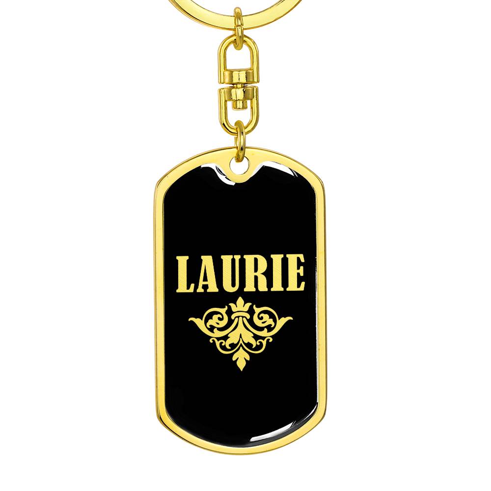 Laurie v02a - Luxury Dog Tag Keychain